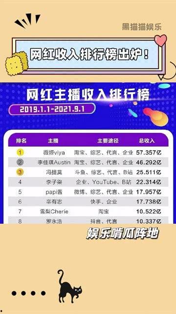 网红的收入排行,揭秘网络红人财富神话 第2张 网红的收入排行,揭秘网络红人财富神话 第2张